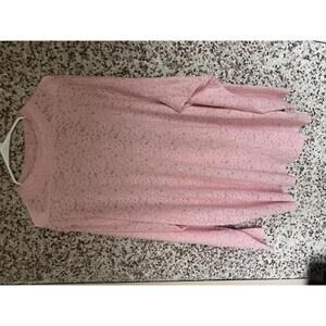 Torrid Pink Lace Long Sleeve Top Size 4 Floral Mock Neck Blouse